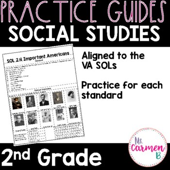 Preview of Virginia SOL Social Studies Practice Guides for 2nd Grade
