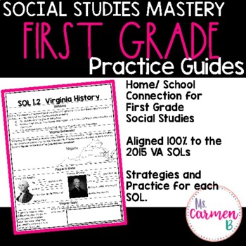 Preview of Virginia SOL Social Studies Practice Guides for First Grade