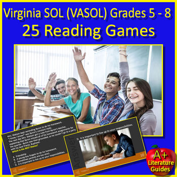Preview of Virginia SOL Test Prep Reading ELA Review Games - 20 Game Shows VA SOL