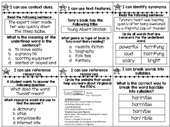 Virginia SOL Third Grade Reading Test Practice Pages by Doris Young