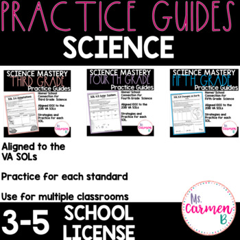 Preview of Virginia Science Practice Guides: 3-5 School License