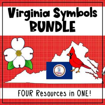 Preview of Virginia State Symbols Bundle - Cardinal, Dogwood, Capitol, Flag (SOL 1.12)
