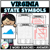 Virginia State Symbols Word Search Puzzle Worksheets
