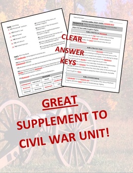 Virginia Studies Civil War Unit (VS.7 a-c) by JenTeach | TPT