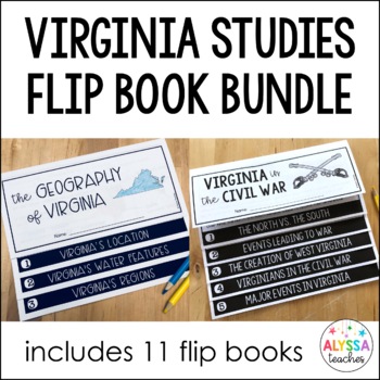 Preview of Virginia Studies Flip Book Bundle