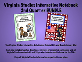 Virginia Studies Interactive Notebook 2nd Quarter BUNDLE