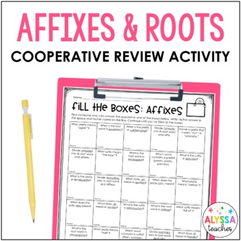 Preview of Prefixes and Suffixes Review Activity