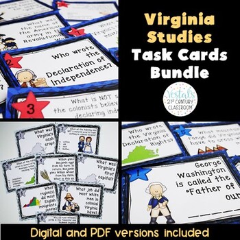 Preview of Virginia Studies Task Card Bundle {Digital & PDF Included}