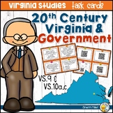 Virginia Studies Task Cards - 20th Century VA & Government