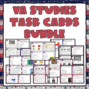 Preview of Virginia Studies Task Cards Bundle