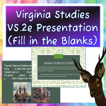 Preview of Virginia Studies VS.2e Notes Presentation (Fill in the Blanks)