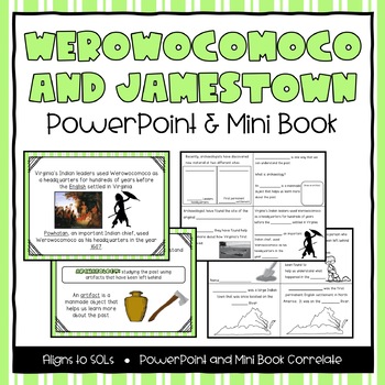 Preview of Virginia Studies VS.2f Powerpoint and Mini Booklet (Werowocomoco and Jamestown)