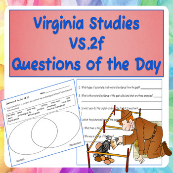 Preview of Virginia Studies VS.2f Questions of the Day