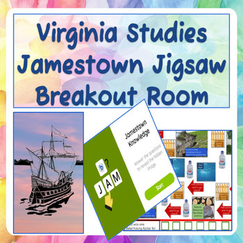 Preview of Virginia Studies VS.3abcfg Jamestown Jigsaw Breakout Room
