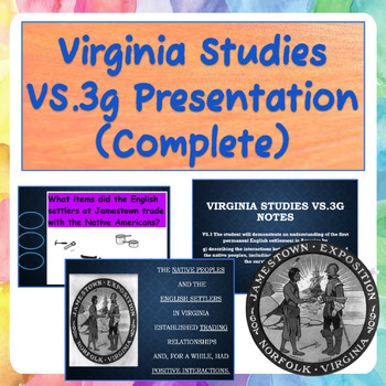 Preview of Virginia Studies VS.3g Notes Presentation (Complete)