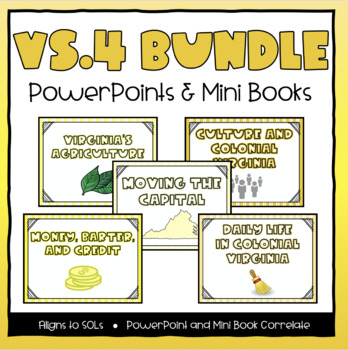 Preview of Virginia Studies VS.4 PowerPoint and Note-taking Booklet Bundle (Colonial VA)