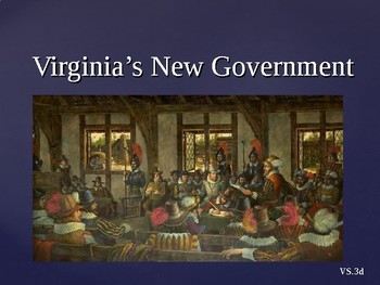 Preview of Virginia Studies VS.3d New Government PPT