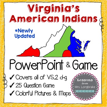 Preview of Virginia Studies Virginia Indians PowerPoint Slide Show & Game  VS.2d,e,f,g