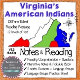 Virginia Studies American Indians Interactive Notebook & R