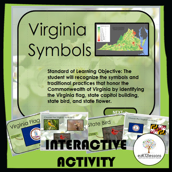 Preview of Virginia Symbols Interactive Activity