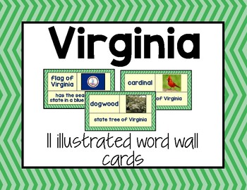 Preview of Virginia Symbols Word Wall