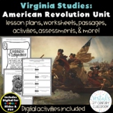 Virginia Studies: American Revolution Unit {Digital & PDF 