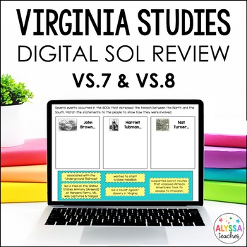 Preview of Virginia in the Civil War & Reconstruction Google Drive Review (VS.7 & VS.8)