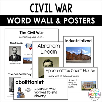 Preview of Virginia in the Civil War Word Wall/Poster Set (VS.7)