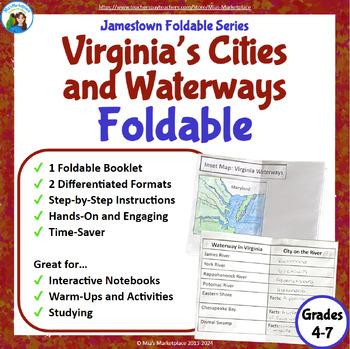 Preview of Jamestown Foldable: Virginia's Cities and Waterways
