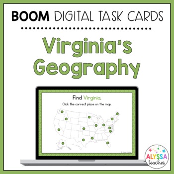 Preview of Virginia's Geography Boom Cards | VS.2