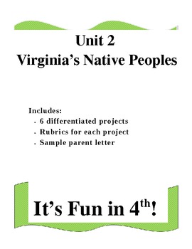 Preview of Virginia's Native Peoples Differentiated Projects