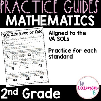 Preview of Virgnia SOL Mathematics Practice Guides for 2nd Grade