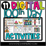 Virtual 100th Day of School Activities for Google Slides a