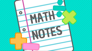 Preview of Math Notes Title Page