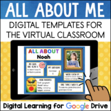 Virtual ALL ABOUT ME Digital Activity for Google Drive Dis