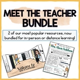 Virtual AND Printable Meet the Teacher  - EDITABLE BUNDLE!