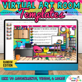 Virtual Art Room Background: Editable Classroom Google Sli