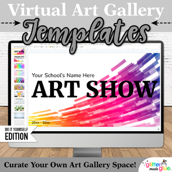 Preview of Virtual Art Gallery Template for Middle, High School, Digital Art Show Resource