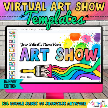 Preview of Virtual Art Show Template: Digital Resource for Elementary Art on Google Slides
