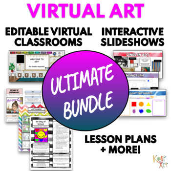 Preview of Virtual Art ULTIMATE bundle | Distance Learning Art Lessons + virtual classrooms