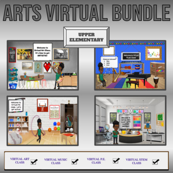 Preview of Arts Virtual Classes Bundle for Upper Elementary
