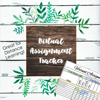 Preview of Virtual Assignment Tracker | Distance Learning |