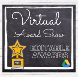 Virtual Award Show Editable Google Slides Digital or Print