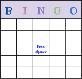 Preview of Virtual Bingo!