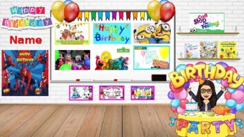 Preview of Virtual Birthday Party - Digital Slide