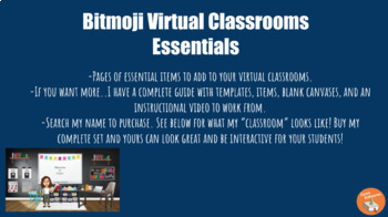 Preview of Virtual Bitmoji Classroom Essentials - The Fun Stuff!