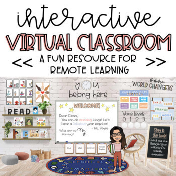 Preview of Virtual Bitmoji Classroom Guide & Template