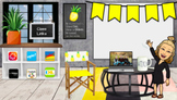 Virtual Bitmoji Classroom: Pineapple Theme