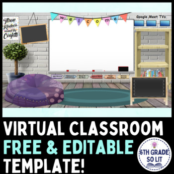 Preview of Virtual Bitmoji Classroom Template (Free)