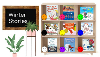 Preview of Virtual Bookshelf- WINTER THEME books
